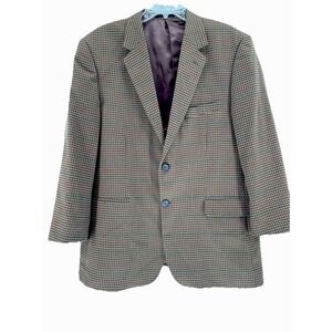 Scandia Woods Houndstooth Blazer Mens 42R Two Button Single Vented Jacket